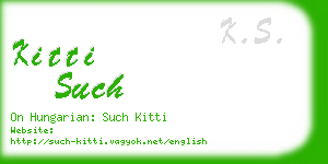 kitti such business card
